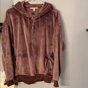 NWT, express one eleven, fuzzy long sleeve